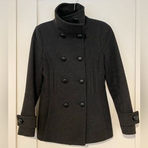 ARITZIA TALULA BABATON VIRGIN WOOL/CASHMERE BLEND PEACOAT -XS